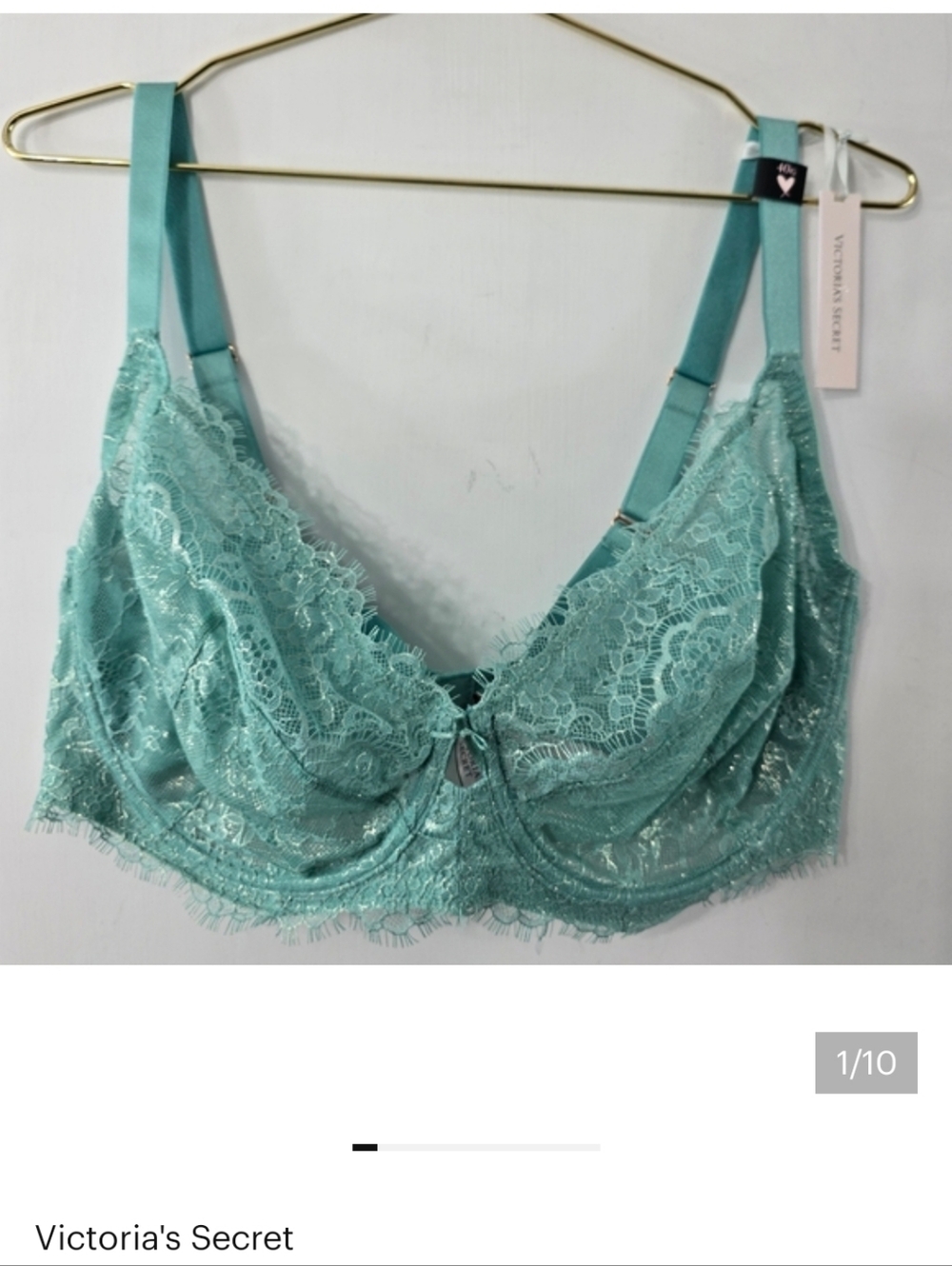 Victoria's Secret Dream Angels Unlined Demi Lace Underwire Bra NWT Size 40G 40 G